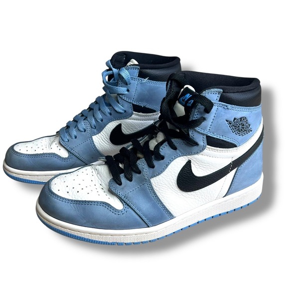 Nike Air Jordan 1 High OG University Blue Black White Men Sz 8‎ 555088-134
